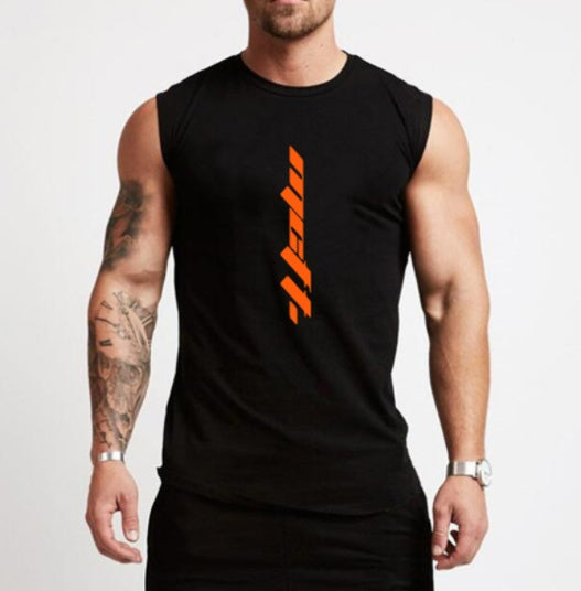 Mens Gym Sleeveless Shirt Cotton Tank Top for Men Sportswear Vest