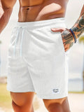 New Mens Lace-up Drawstring Shorts Summer Corduroy Sports Short Pants Mens Clothing