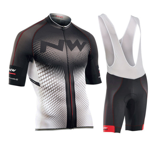 Mens Cycling Short-Sleeved Suits Cycling Bib Pants Suit