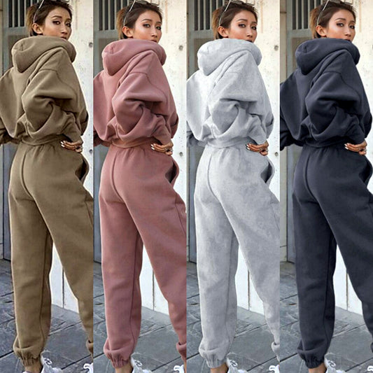 Womens 2 Piece Outfits Lounge Hoodie Sweatsuit Sets Oversized Sweatshirt Baggy Fall Fashion Sweatpants