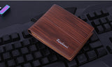 Mens PU Leather Minimalist Bifold Wallets For Men RFID Blocking Slim Mens Wallet