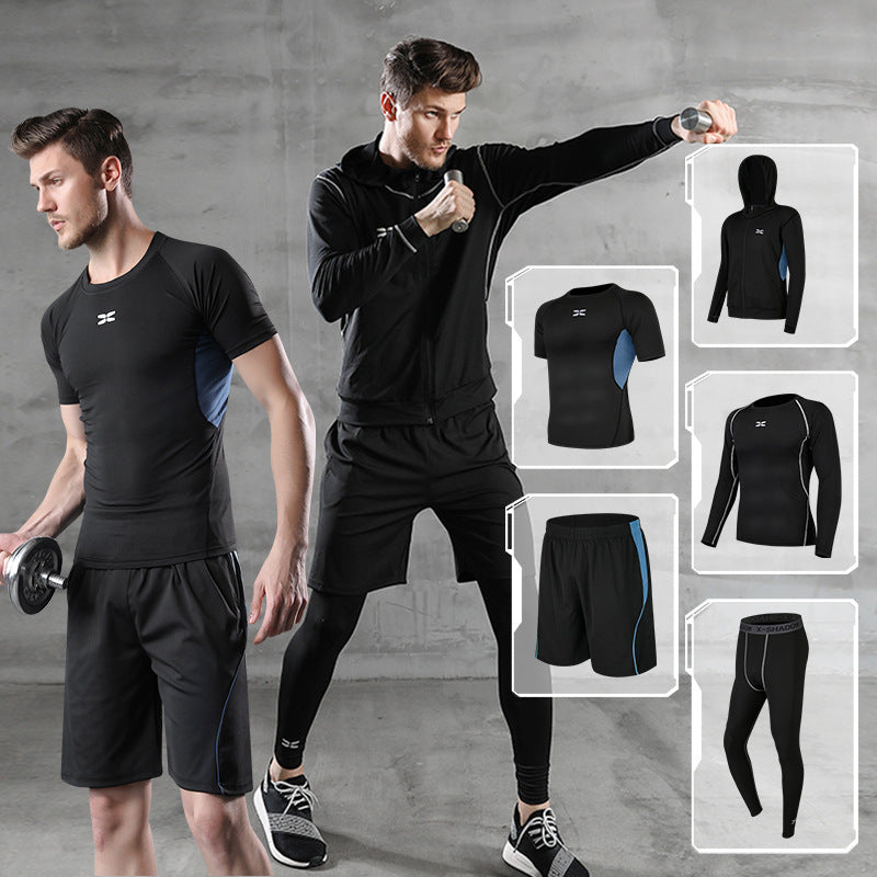 5Pcs/set Compression Sport Suit Quick Dry Running Gym Fitness Tracksuits Set US