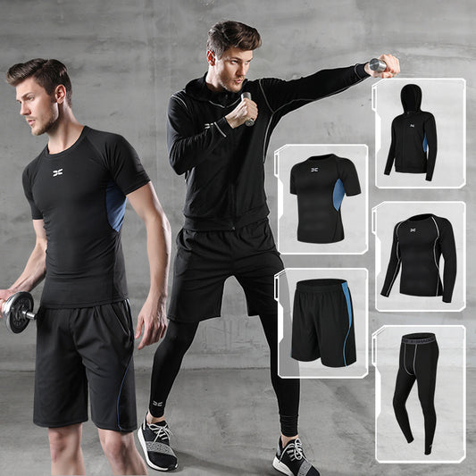5Pcs/set Compression Sport Suit Quick Dry Running Gym Fitness Tracksuits Set US