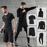 5Pcs/set Compression Sport Suit Quick Dry Running Gym Fitness Tracksuits Set US