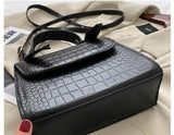 Luxury Women’s shoulder crocodile skin Embossed leather style Armpit Bag