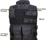 Outdoors Tactical Vest, Nylon Adjustable Lightweight Airsoft Vest for Playing or Training