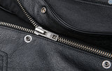 Men's Leather Waistcoat Vest Zipper Button  Motorbike Tops