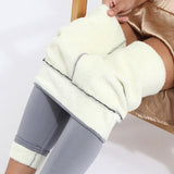 Womens Winter Thick High Stretch Lamb Cashmere Leggins Skinny Fitness Woman Pants