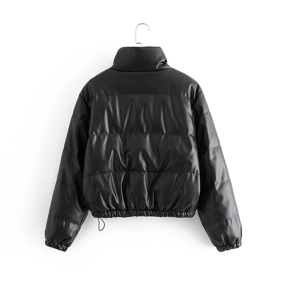 Womens  Faux leather cotton jacket