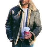 Men's Faux Leather velvet Jacket