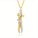 Love Hug Necklace Unisex Men Women Couple Jewelry Simple Temperament Clavicle Chain Valentines Day Lover Gift