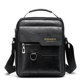 Men's Faux Leather Flaps Crossbody Messenger One Shoulder Bag