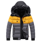 Men Winter Warm Fur Hooded Padded Puffa Jacket