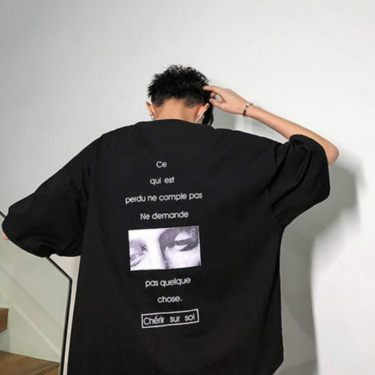Men's Oversized Tees Half Sleeve Drop Shoulder Summer Casual T Shirt