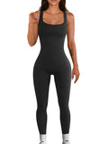One Piece Bodysuit Activewear Ladies Suspender Tank Top Tights