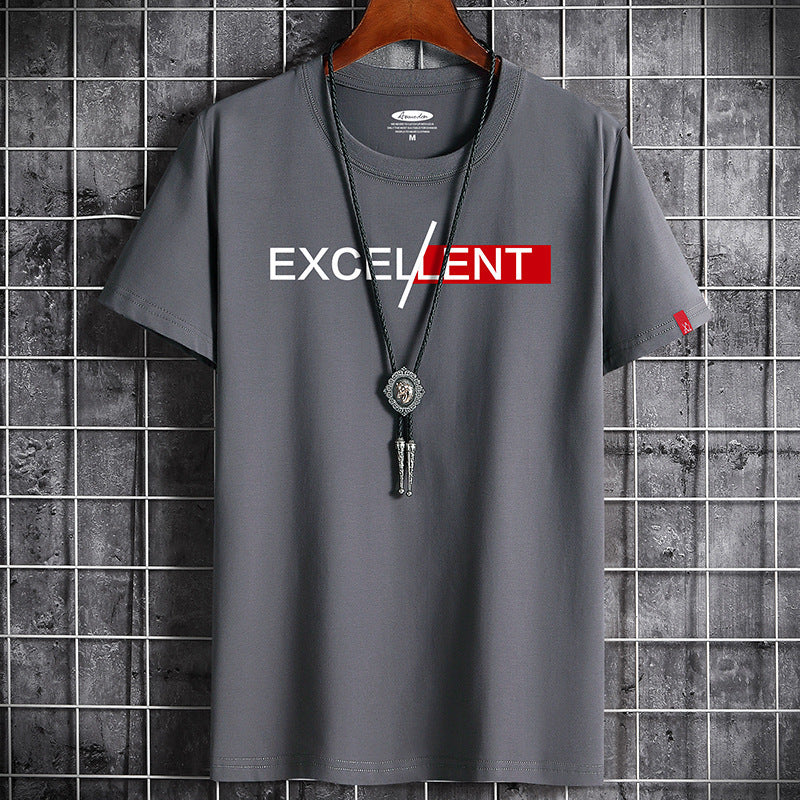 Mens Fashion Cotton Summer Men's Short-sleeved T-shirt Bottoming Shirt Top Clothes For Men
