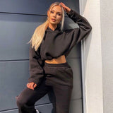 Womens Jogging Suits For  2 Piece Sweatsuits Tracksuits Sexy Long Sleeve Hoodie Casual Fitness Sportswear