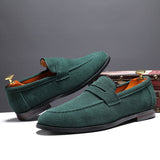 Mens Leather Lazy Shoes Nubuck Leather Men Casual