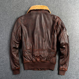 Men's Genuine Leather G1 AirForce  First Layer Leather Motorcycle Jacket