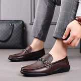 Men's Leather Casual Slip on Loafers Driving Walking Shoes