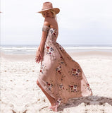 Womens long dress women Off shoulder beach summer dresses