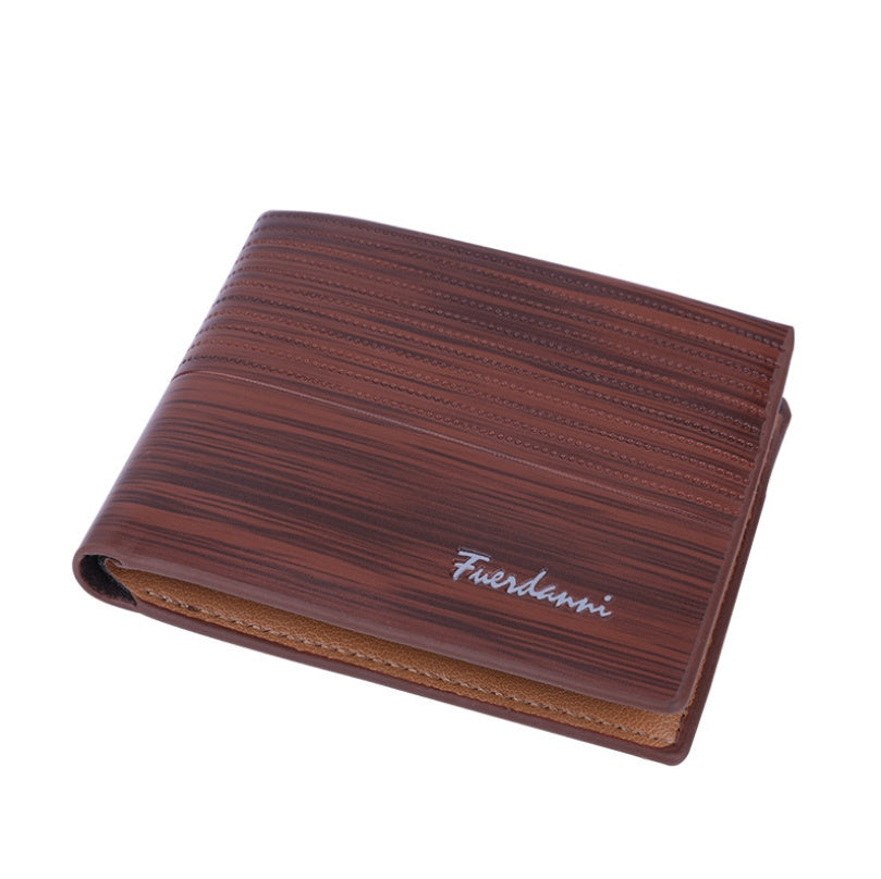 Mens PU Leather Minimalist Bifold Wallets For Men RFID Blocking Slim Mens Wallet