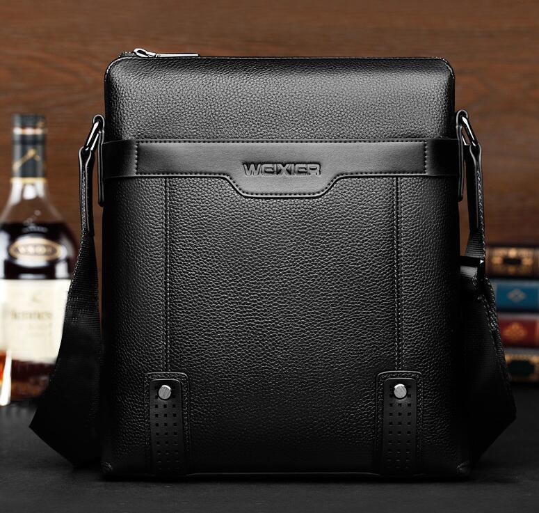 Mens Faux Leather Shoulder & Crossbody Bags Cell Phone Pocket,Interior Zipper Pocket