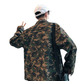 Mens Camouflage Military Trucker Shirt Jacket