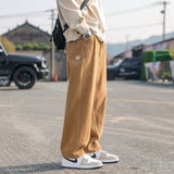 Mens Cotton Pants Men's Casual Straight-leg Pants