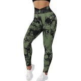 New TIE DIE Seamless HIGHWAISTED Workout Leggings Butt Lifting YOGA GYM NEW!