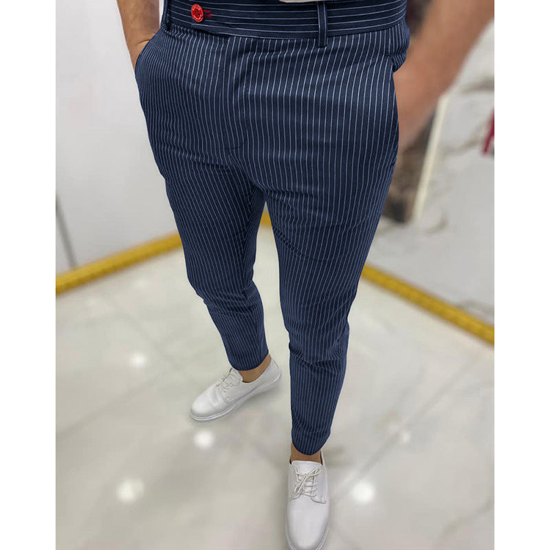 Mens Pencil Pant Legging Pant cardigan with buttons Casual Pant