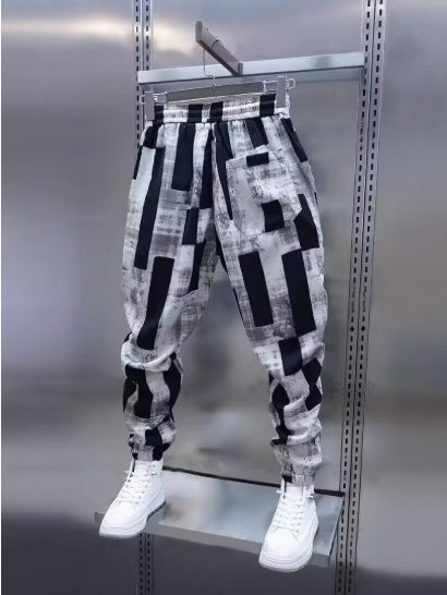 New Fashion Mens Printing Trouser Men Loose Casual Trousers