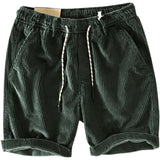 Men's Shorts Casual Corduroy Drawstring Lightweight Summer Beach Shorts