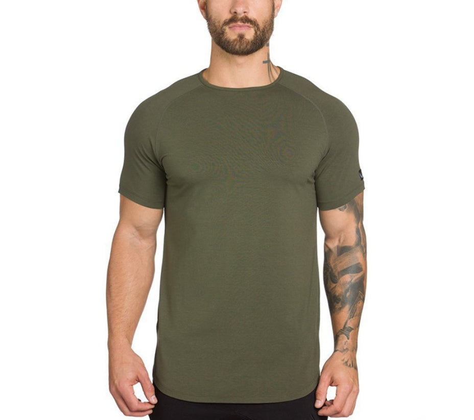 Gym Wear Plain Shirts Mens Fittness Sports Clothing