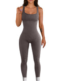 One Piece Bodysuit Activewear Ladies Suspender Tank Top Tights