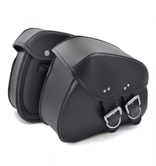 Leather Motorcycle Saddle Bags Saddlebag Luggage Bag Fit all Motorcycle