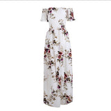 Womens long dress women Off shoulder beach summer dresses