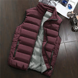 Men's Warm Padded Cotton Vest Waistcoat Autumn Coat Sleeveless Jacket Top