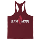 Mens Summer Cotton Fitness Muscle Men's Thin Shoulder Strap I-print Halter Vest