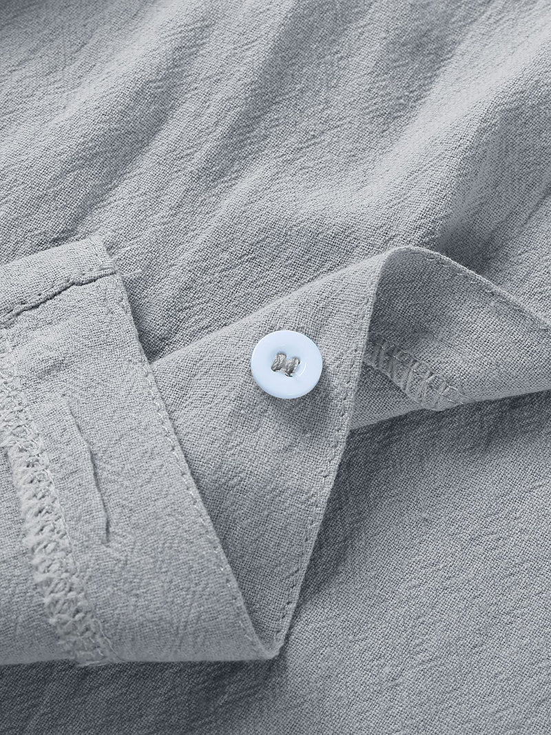 Men's Linen Shirts Short-Sleeve, ButtonUp Beach Summer Wedding