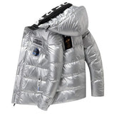 Men's Cotton-padded Jacket Hooded Short Style Casual Overcoat Winter Warm Loose