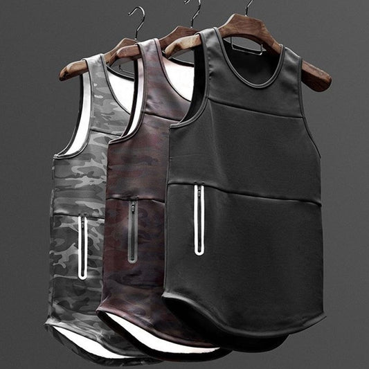 Mens Sports Vest Summer Quick Drying Camouflage sports vest