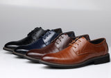 Men's Dress Shoes Brogue Formal Lace Up Oxfords Shoes