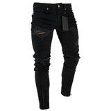 Mens Jeans Pant  Trousers Long Basic Broken Clothes