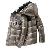 Men's Cotton-padded Jacket Hooded Short Style Casual Overcoat Winter Warm Loose