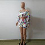 European and American sexy digital printing pile sleeves two-piece