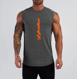 Mens Gym Sleeveless Shirt Cotton Tank Top for Men Sportswear Vest