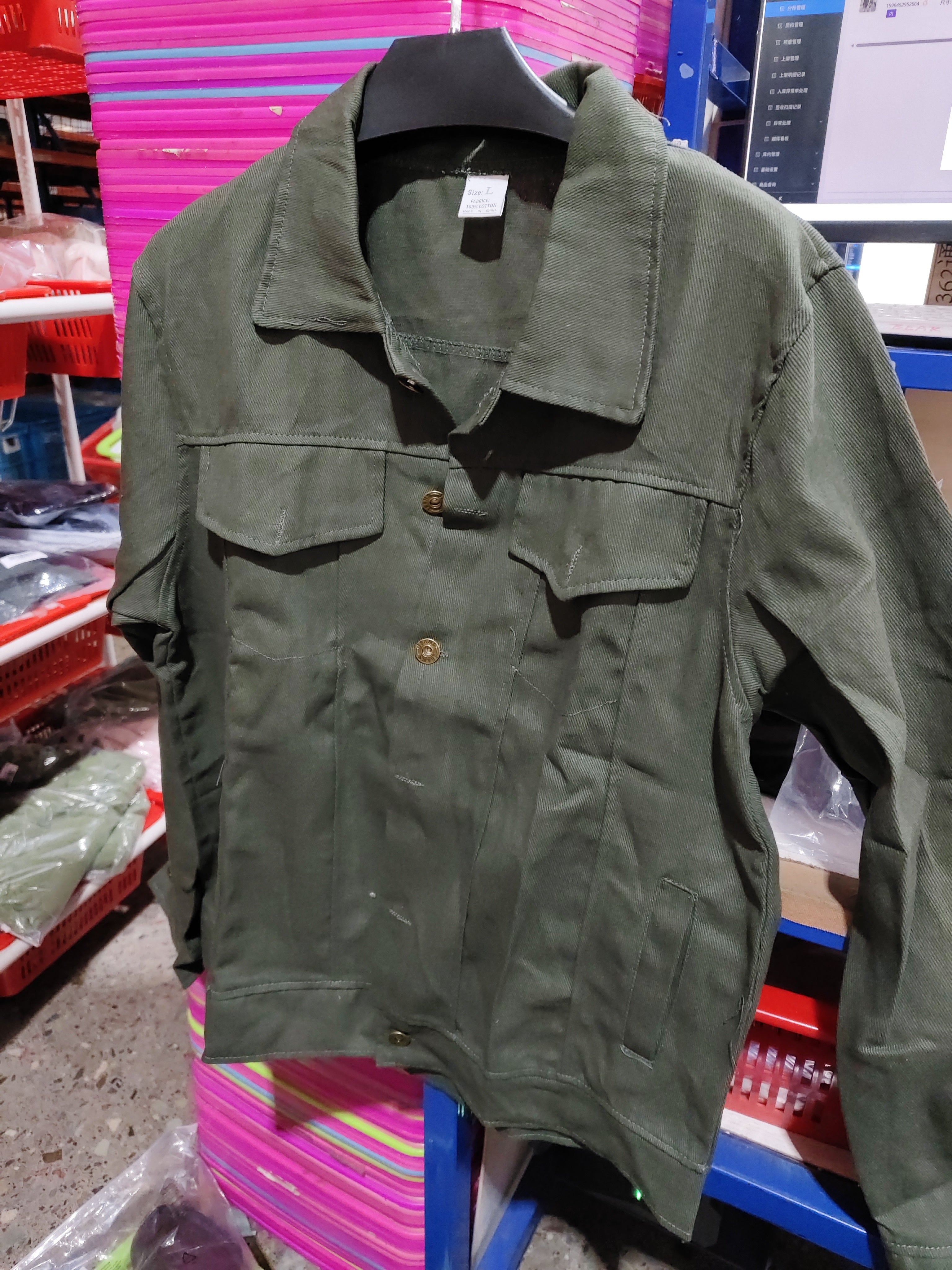 Multi-pocket Denim Jacket Denim Workwear Jacket Tops Coat Spring Autumn Men Slim