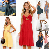 Women Summer Dresses Sleeveless Backless Strap Long Close-fitting Sheath Female