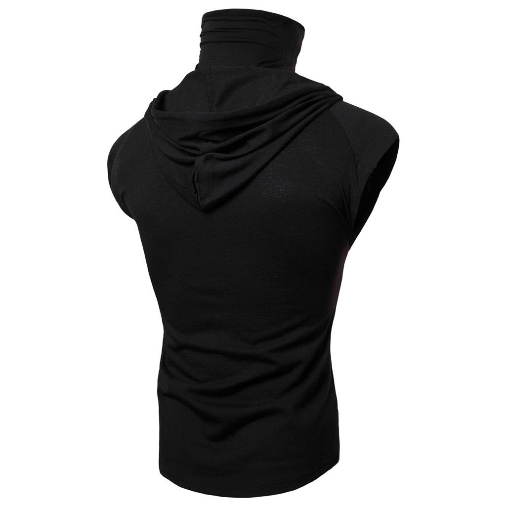 Summer Men's Personality Ninja Suit Hooded Vest Mission Vest for Men Summer